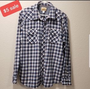 Roebuck & Co Plaid Button Down Shirt